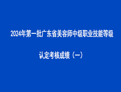 2024年第一批廣東省美容師中級(jí)職業(yè)技能等級(jí)認(rèn)定考核成績(jī)（一）